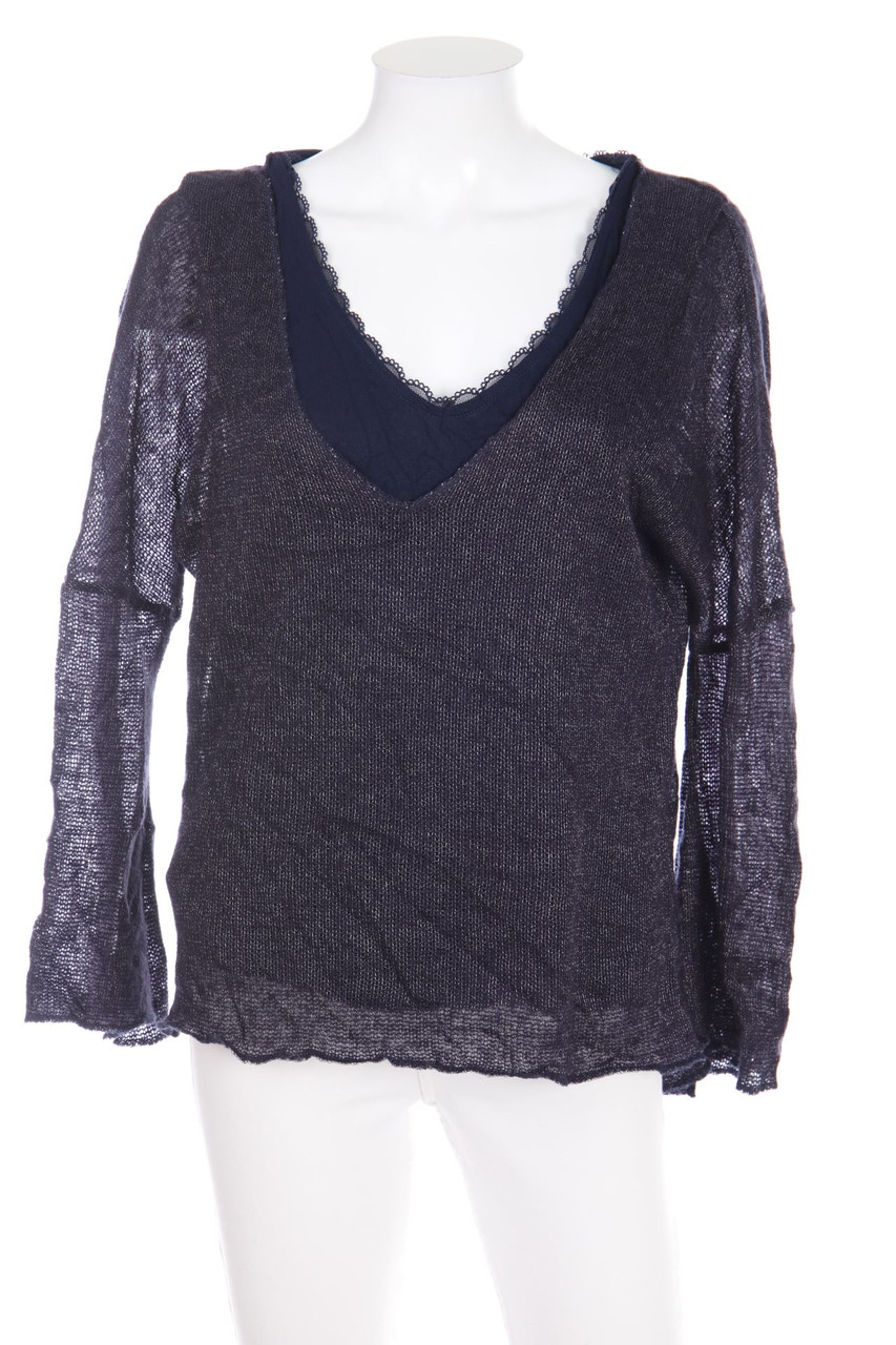 SECONDHAND - Strick-Pullover im Layer Look - D 34