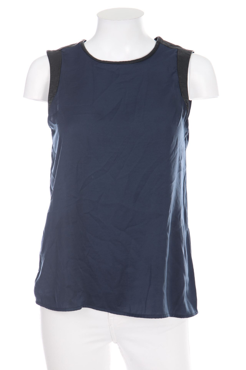 ONLY - Blusentop mit Kunstleder-Details - D 36