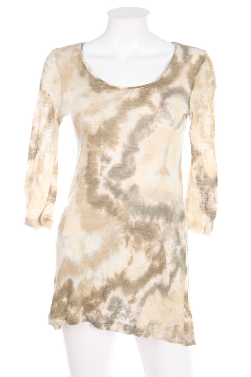 waschbär - Batik-Strick-Pullover aus Leinen - D 36-38