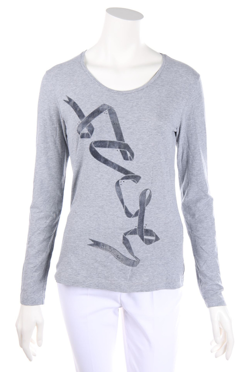 AJ ARMANI JEANS - Longsleeve-Shirt mit Print - D 38