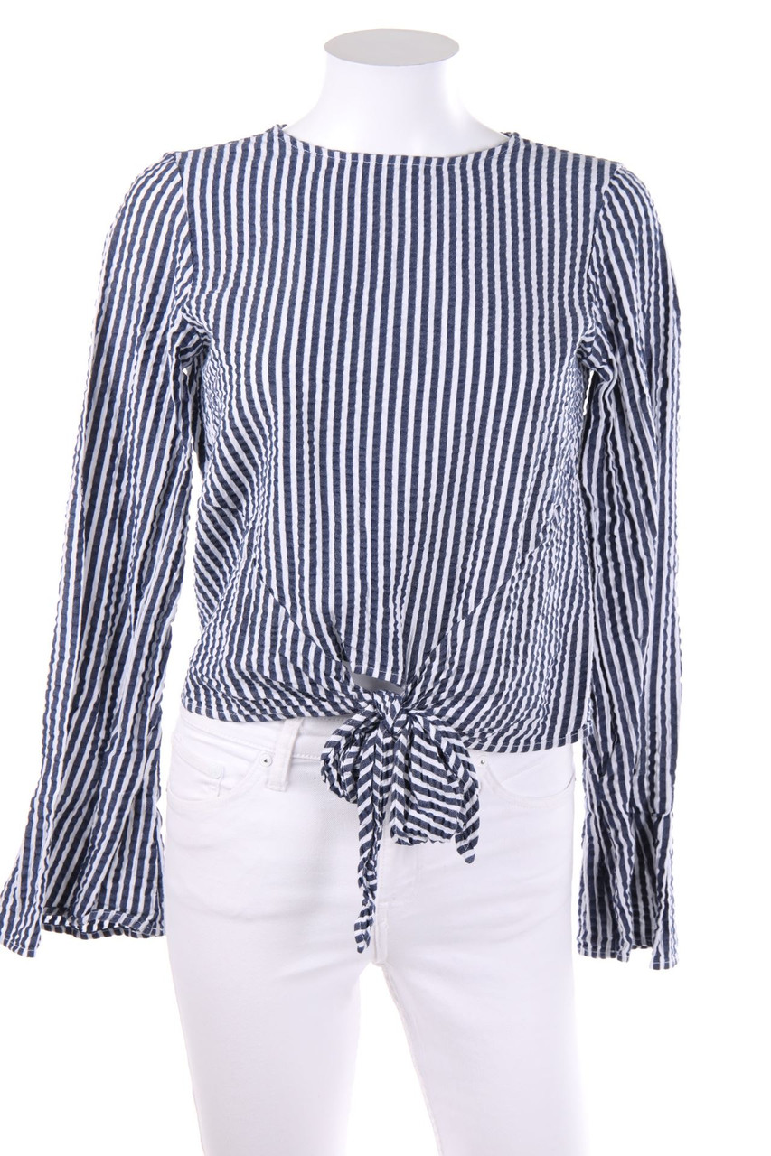 H&M - Streifen-Bluse zum Knoten - D 32