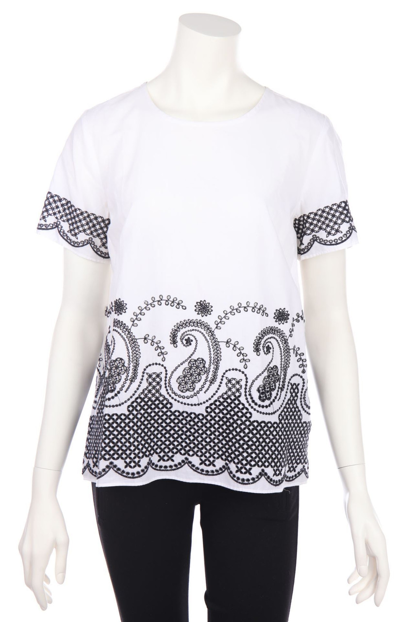 MICHAEL KORS - Kurzarm-Shirt mit Lochspitze - M