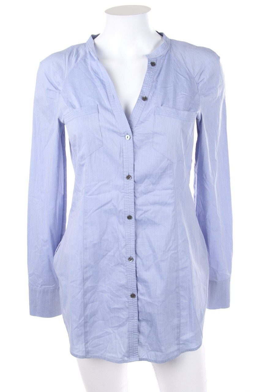 ESPRIT - Hemd-Bluse mit Krempel-Ärmeln - D 36