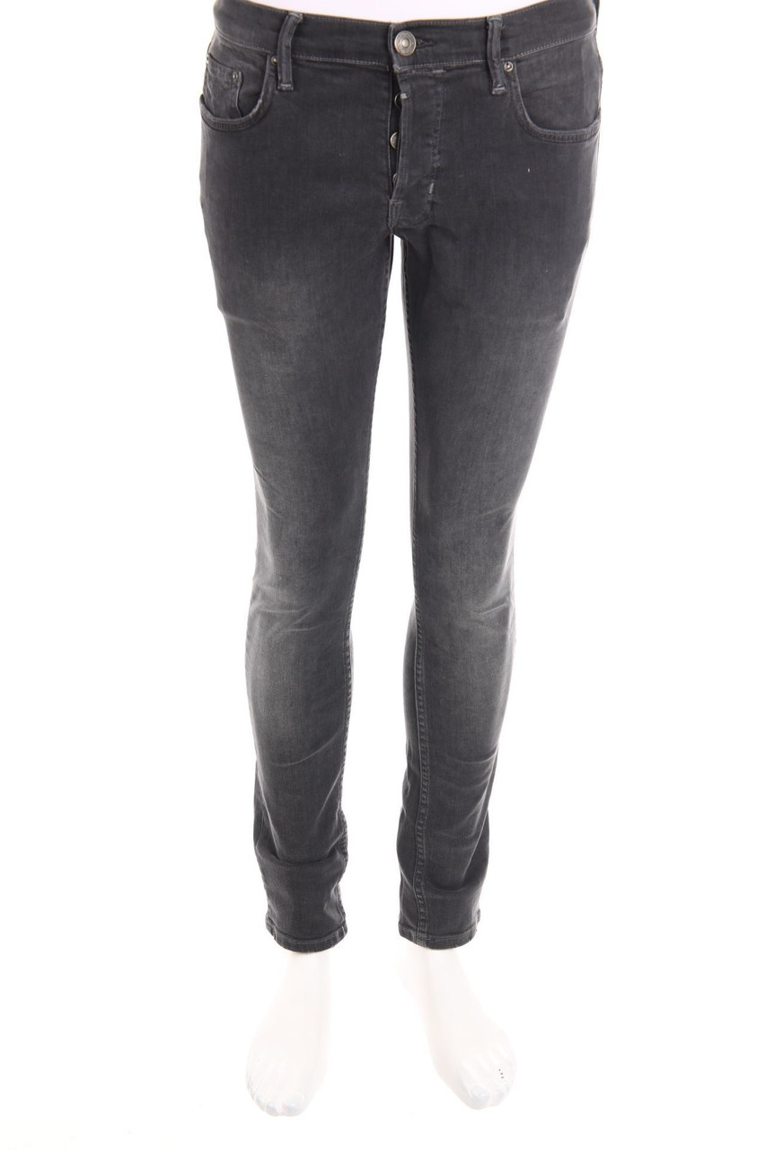 ALLSAINTS SPITALFIELDS - Used Look Slim-Jeans mit Logo-Patch - W32