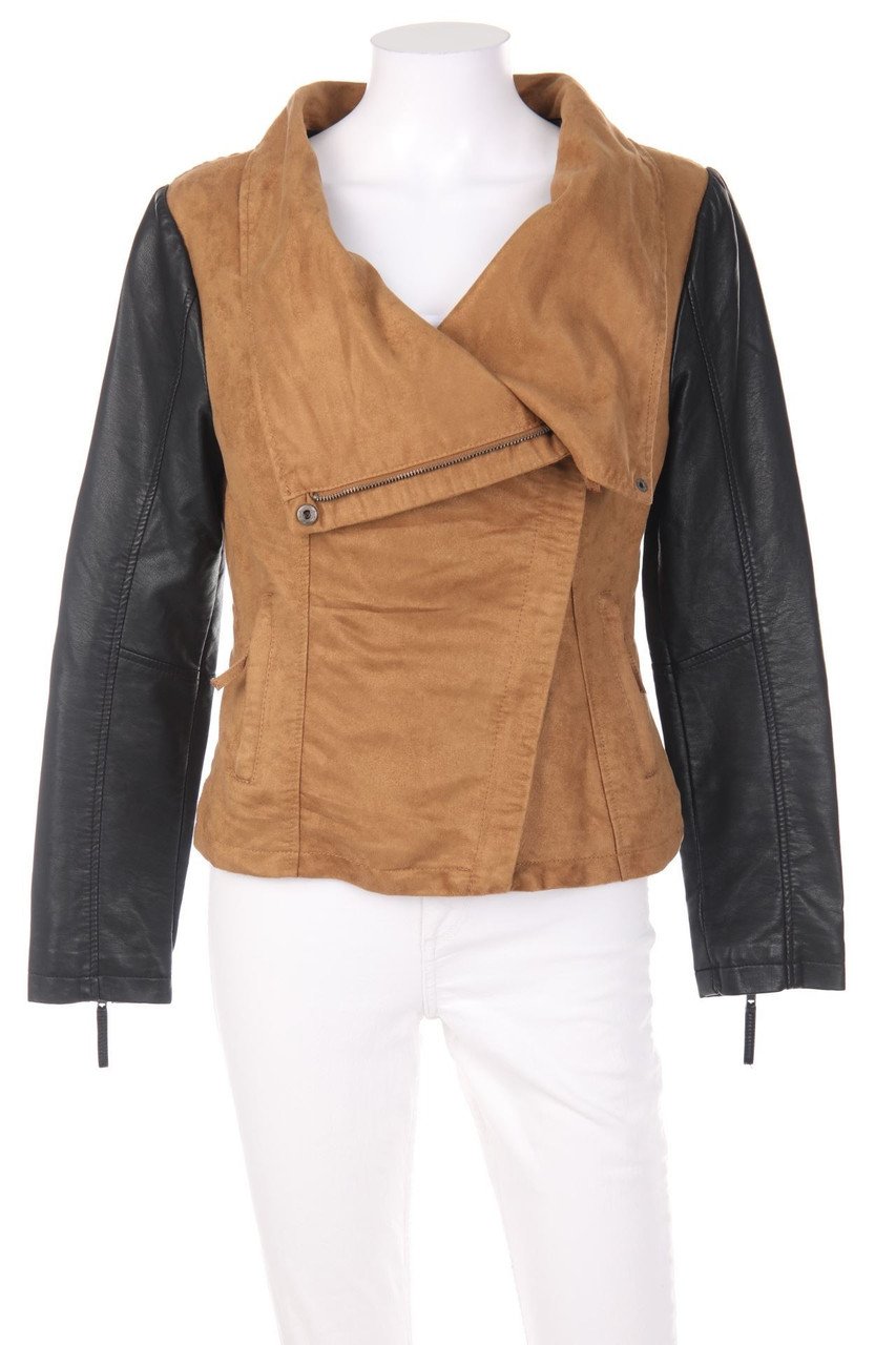 Ohne Label - Two Tone-Kunstlederjacke - M