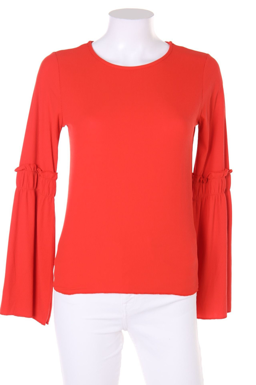 TOPSHOP - Longsleeve-Shirt mit Rüschen - D 34