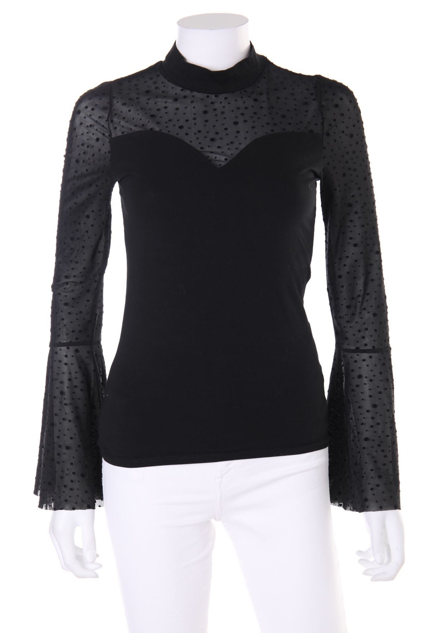 ONLY - Bluse mit Mesh-Einsatz - XS