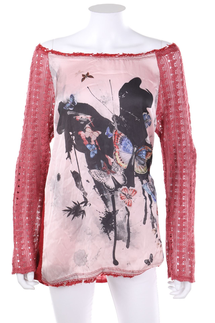 SECONDHAND - Strick-Pullover mit Print - L