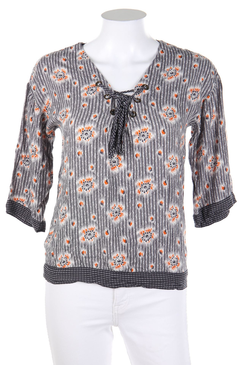 promod - Bluse mit 3/4-Ärmel mit Schnürung - D 44