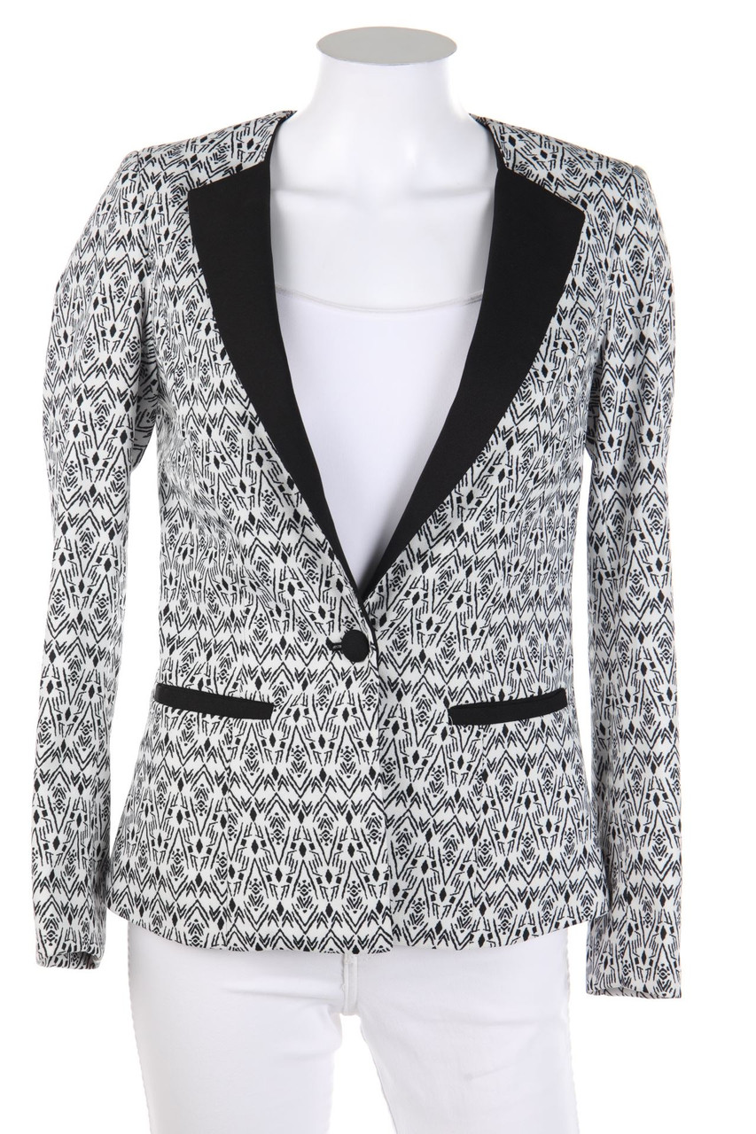 AMISU - Blazer-Jacke mit Print - D 36