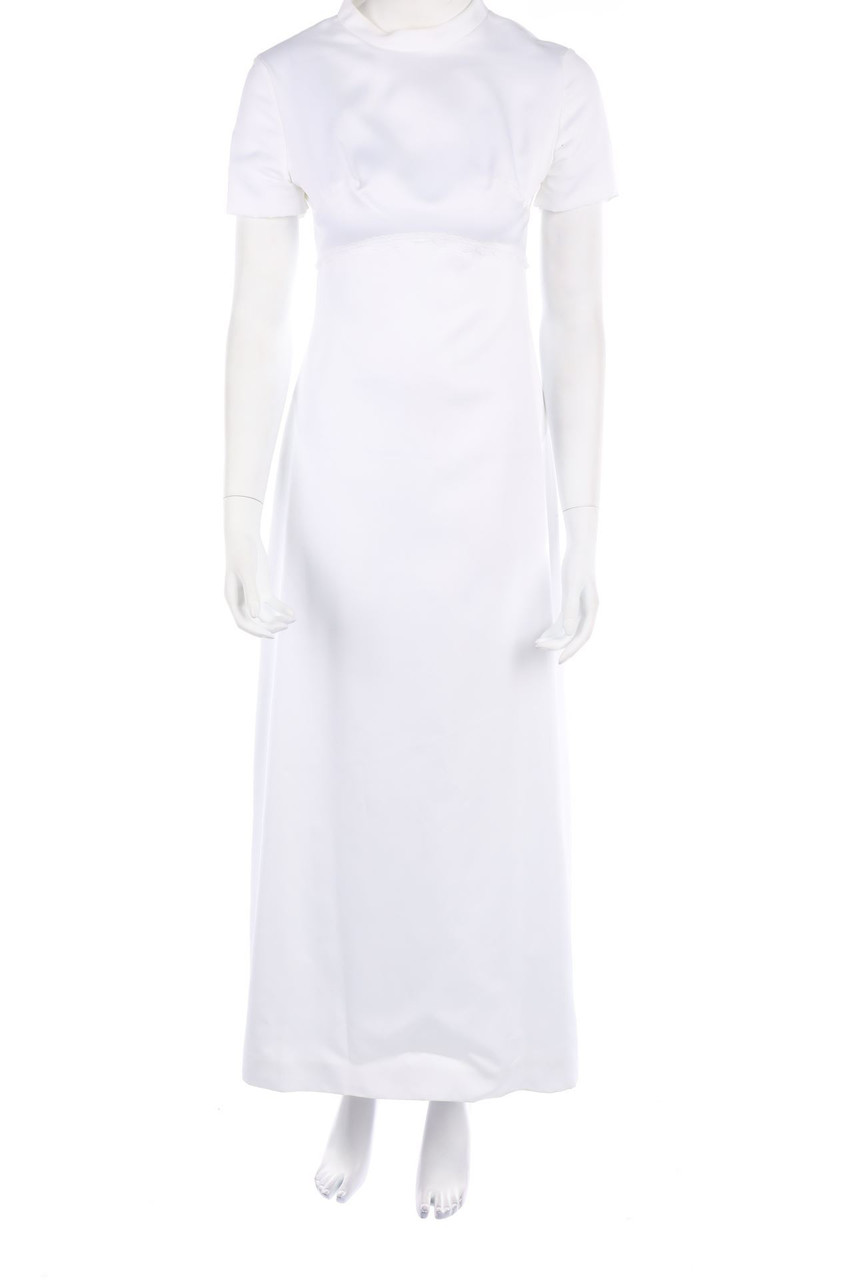 vogue couture - Vintage-Maxi-Kleid mit Spitzen-Einsatz - D 36