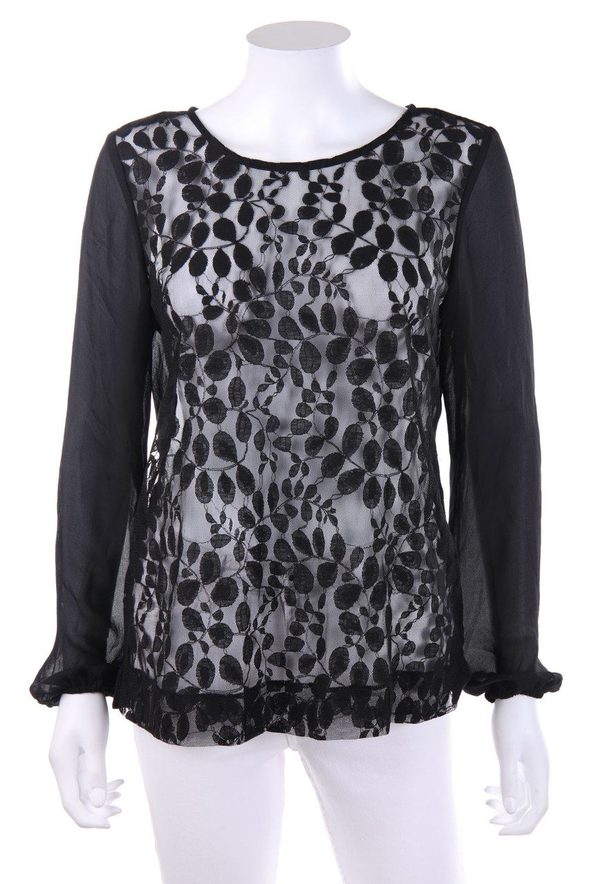 Best Connections - Bluse mit Spitzen-Einsatz - D 36