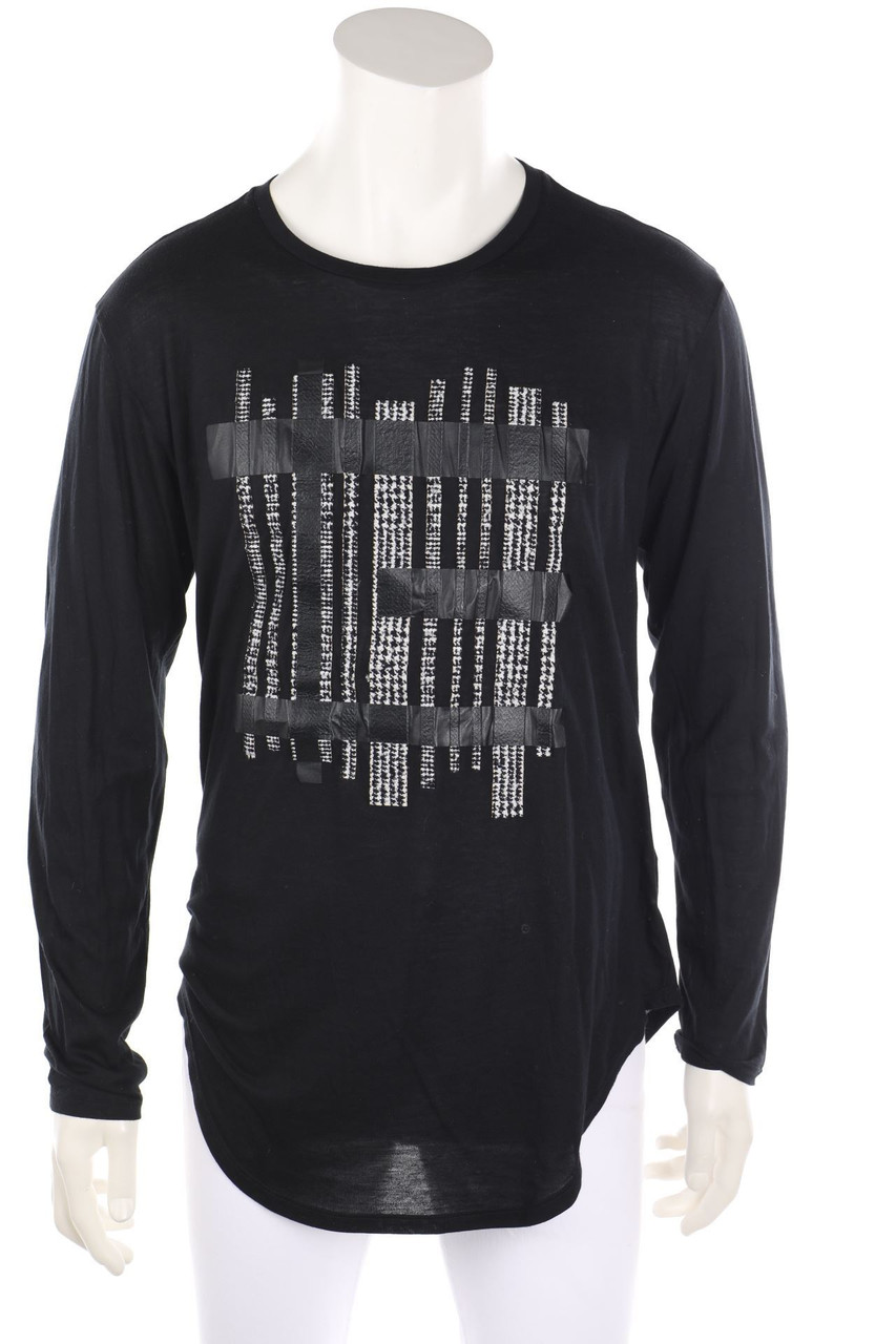 EMPORIO ARMANI - Longsleeve-Shirt mit Applikationen - M