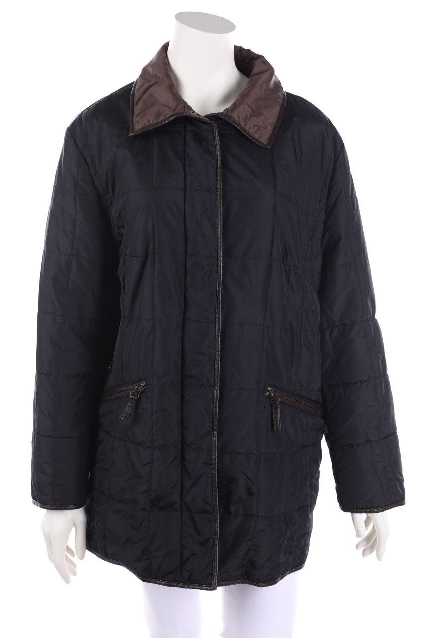 FUCHS SCHMITT - wattierte Jacke mit Kunstleder-Details - D 46