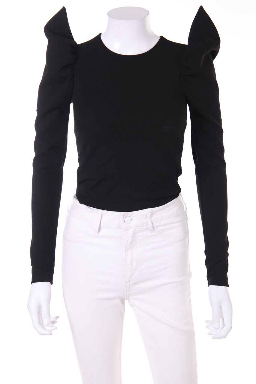 PULL&BEAR - Longsleeve-Shirt mit Drapierung - XS