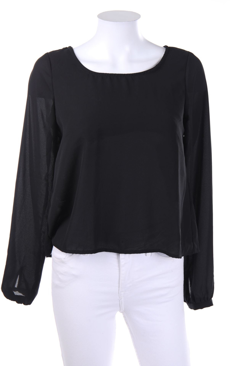 AMISU - Bluse im Layer Look mit Spitzen-Einsatz - XS