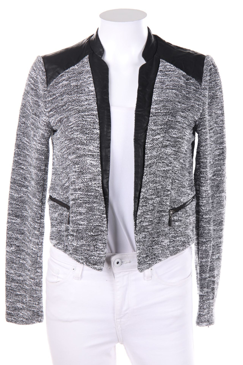 zebra - Jacke mit Kunstleder-Details - S