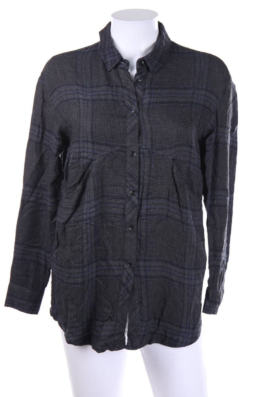 MANGO - Bluse mit Karo-Muster - XXS