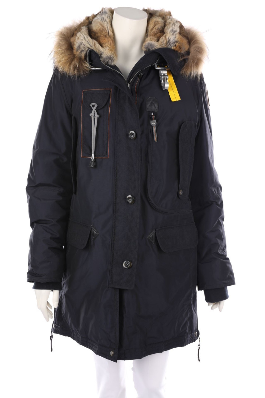 PARAJUMPERS - Daunen-Jacke mit Echt-Pelz-Besatz - L