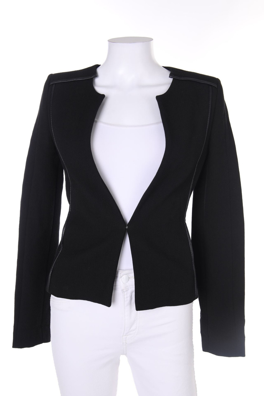 MANGO SUIT - Blazer mit Kunstleder-Details - S