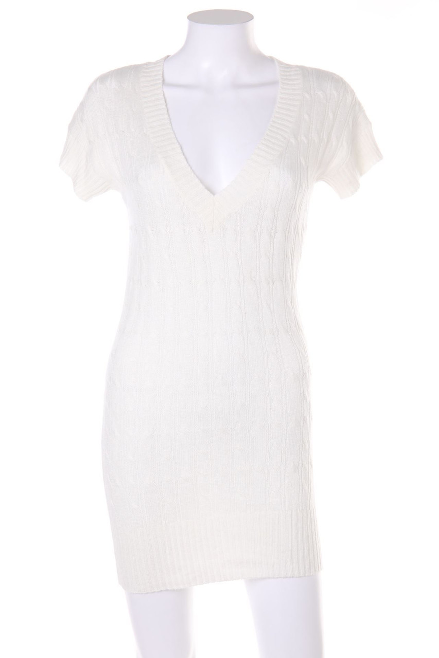 Stradivarius - Strickkleid mit Zopf-Muster - S