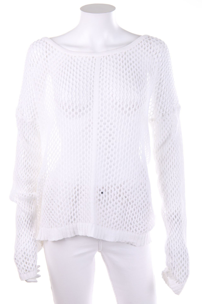 SAINT TROPEZ - Strick-Pullover aus Lochstrick - S