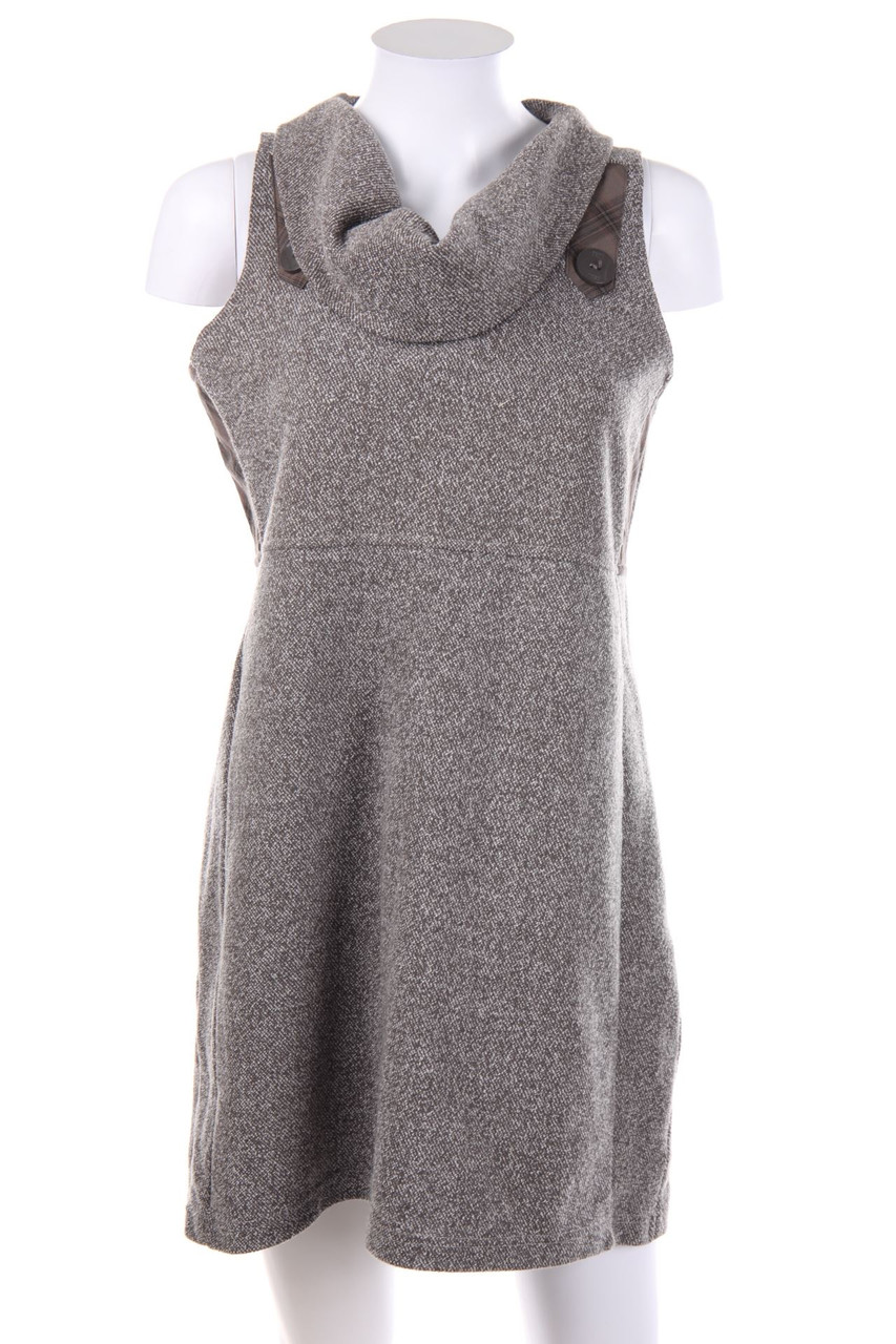 CECIL - Mini-Strickkleid mit Wasserfall-Ausschnitt - M