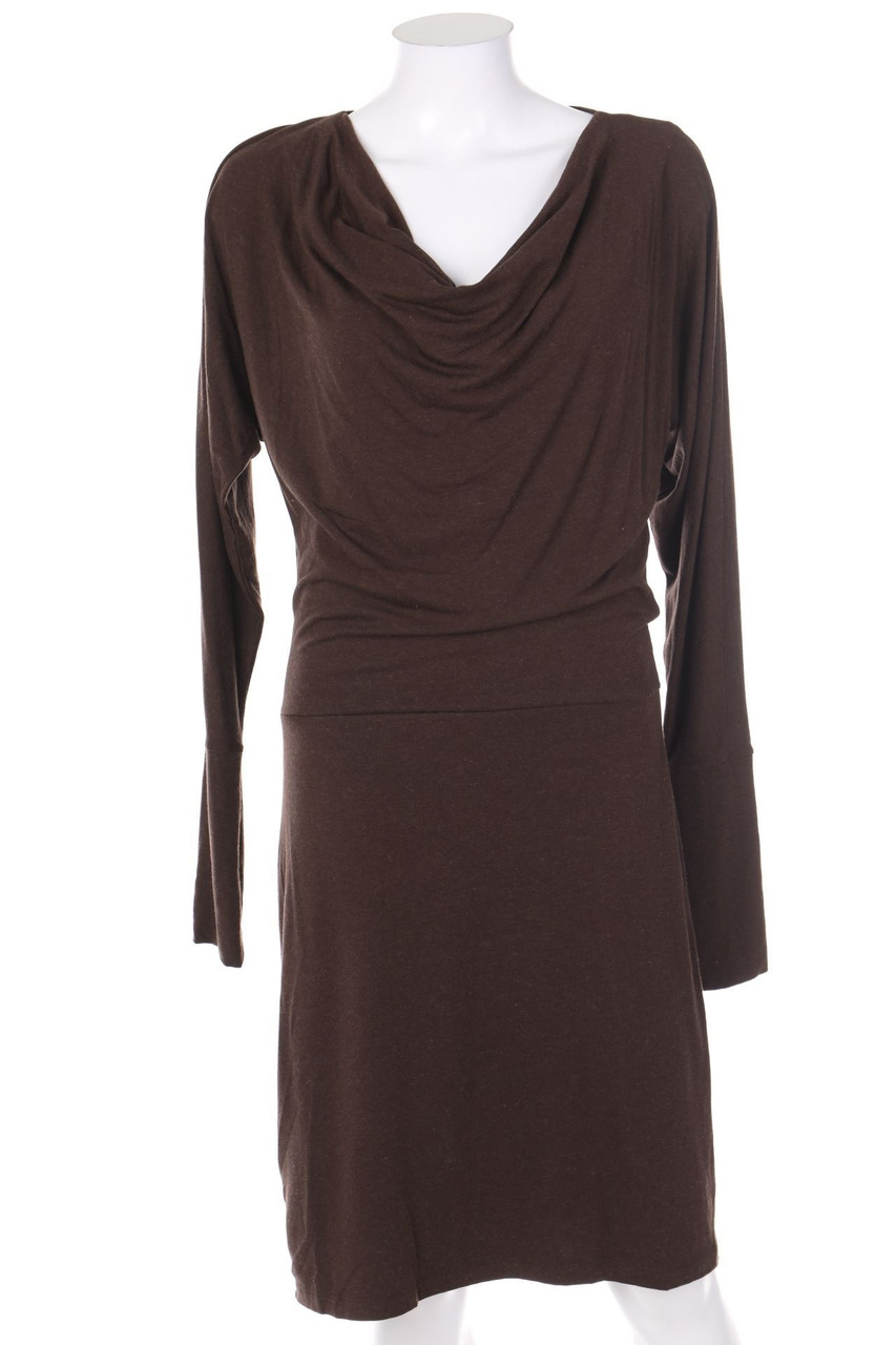 MORE & MORE - Kleid im Layer Look mit Wasserfall-Ausschnitt - D 36