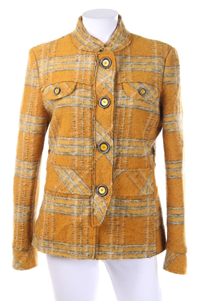 SCHIFFHAUER MUNICH - Vintage-Karo-Blazer-Jacke mit Wolle - D 40