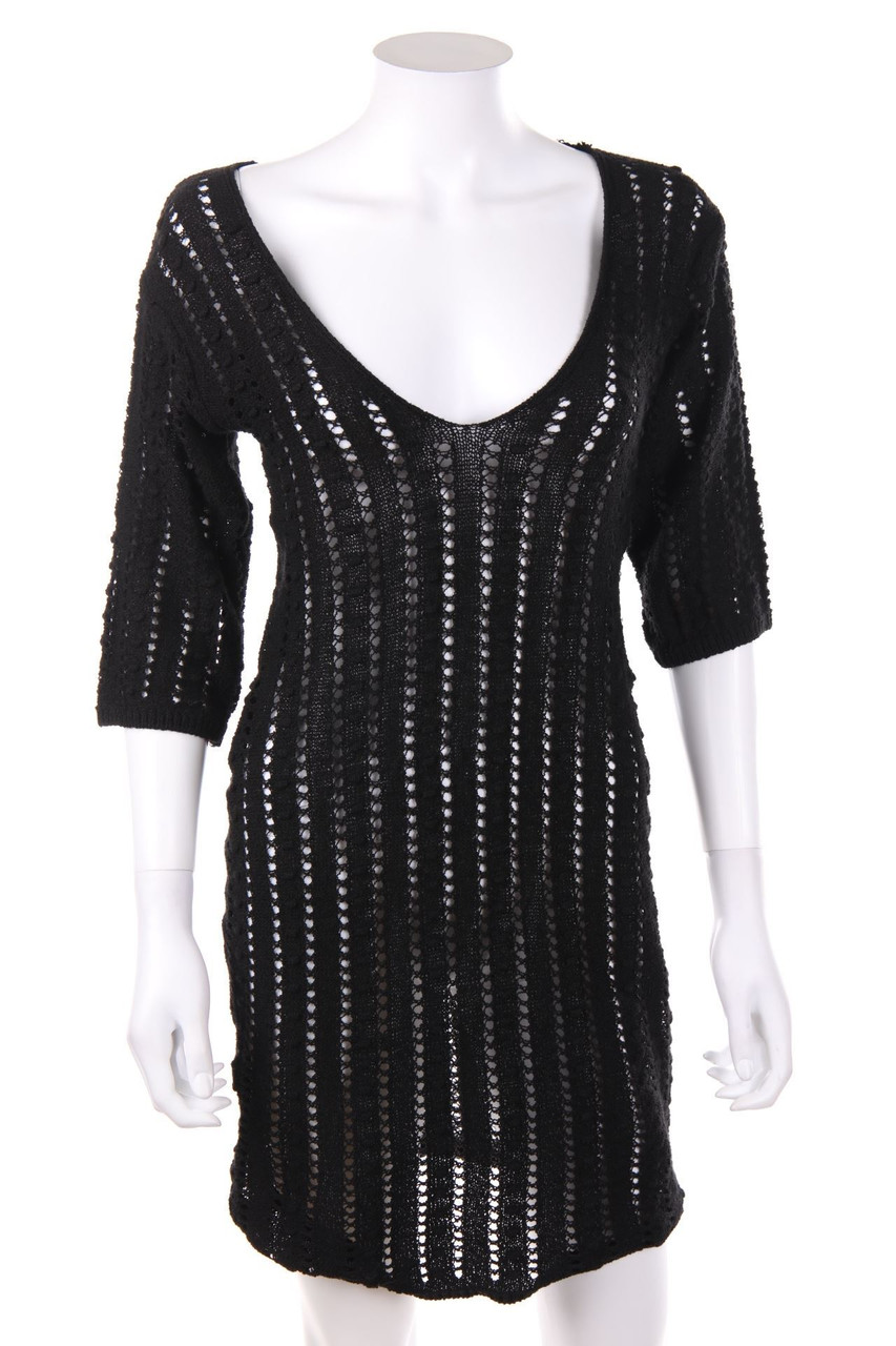 ZARA - Strickkleid aus Lochstrick - M