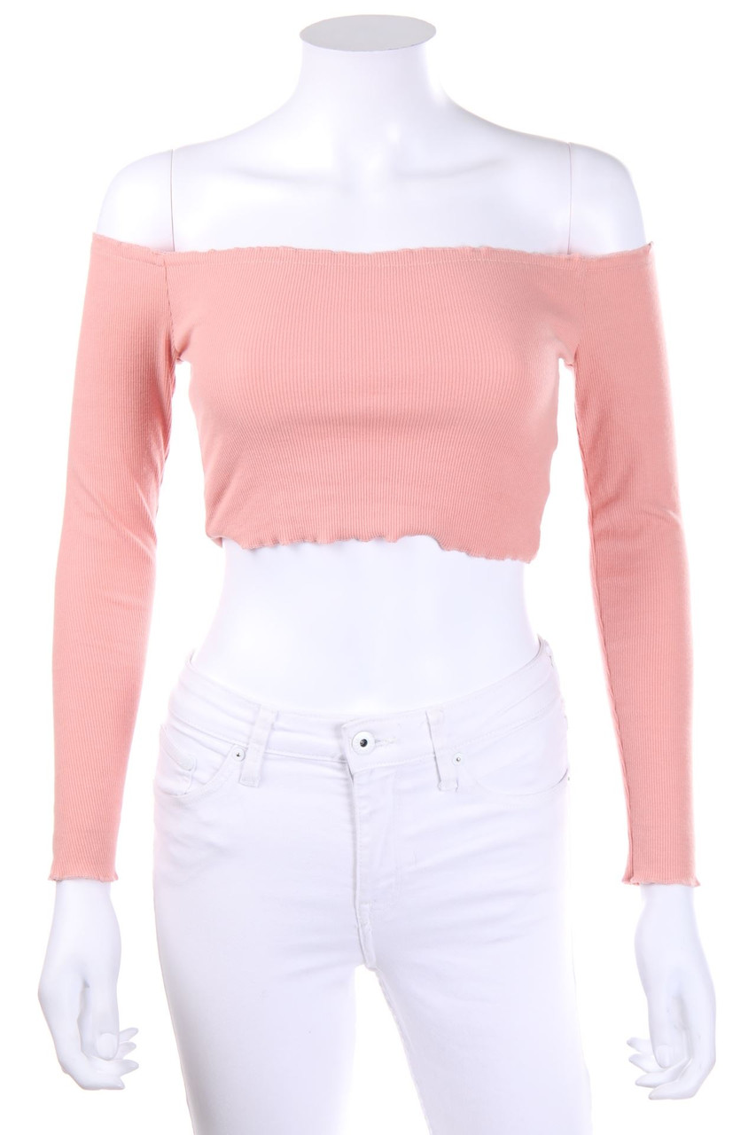 SHEIN - Cropped-Carmen-Longsleeve-Shirt - S