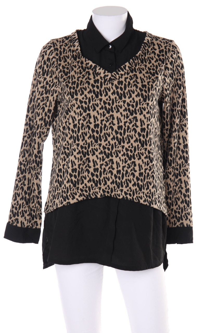 AMISU - Bluse mit Animal-Print - S