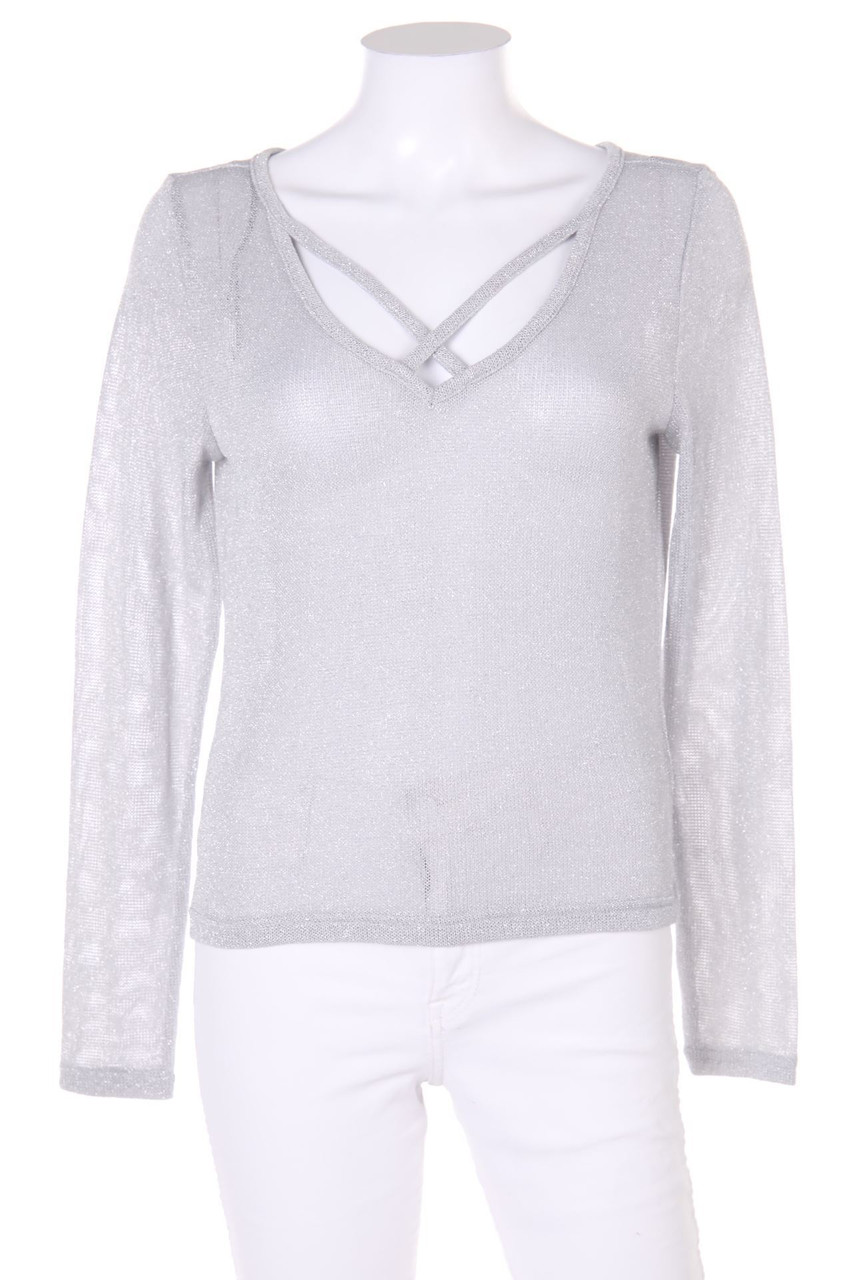 H&M DIVIDED - Strick-Pullover mit Metallic-Effekt - M