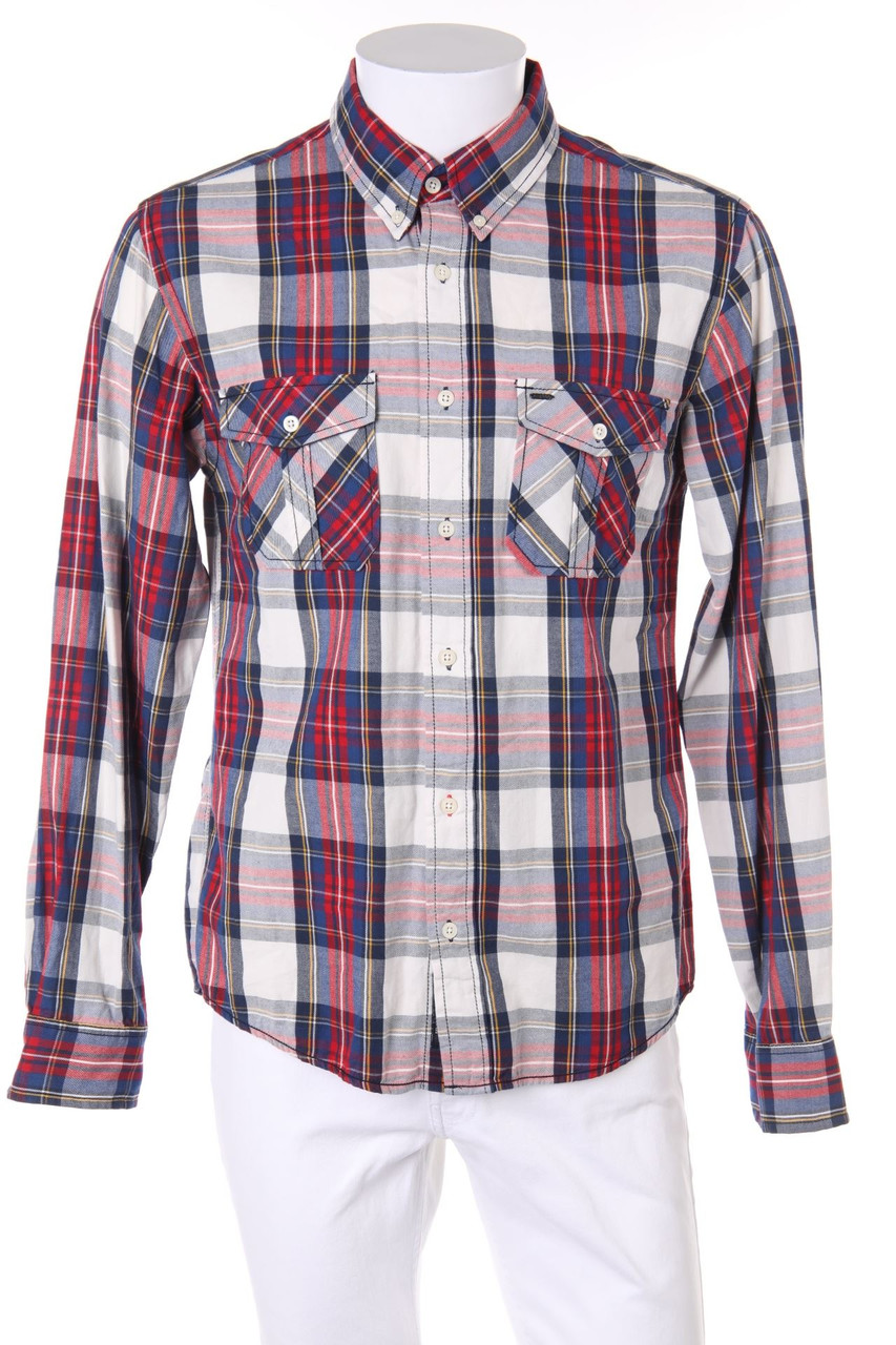 G3000 - kariertes Button-down-Hemd - M