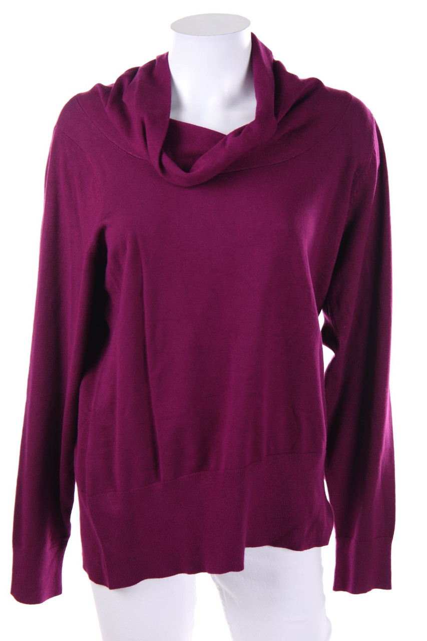 ONE TOUCH - Strick-Pullover mit Wasserfall-Ausschnitt - D 46