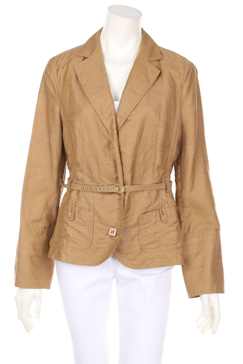 LUISA CERANO - Blazer aus Leinen-Mix im Safari-Stil - D 42