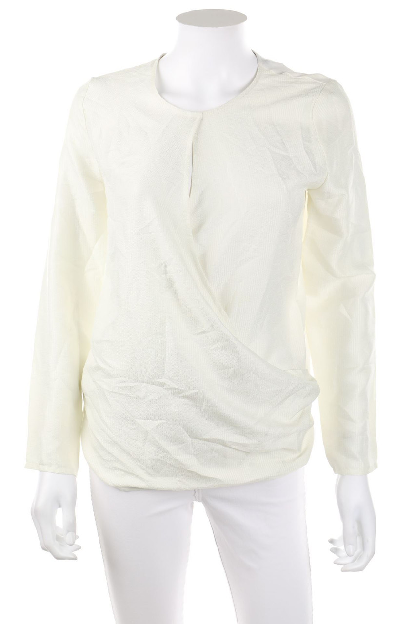 MANGO - Bluse in Wickel-Optik mit Streifen - XS