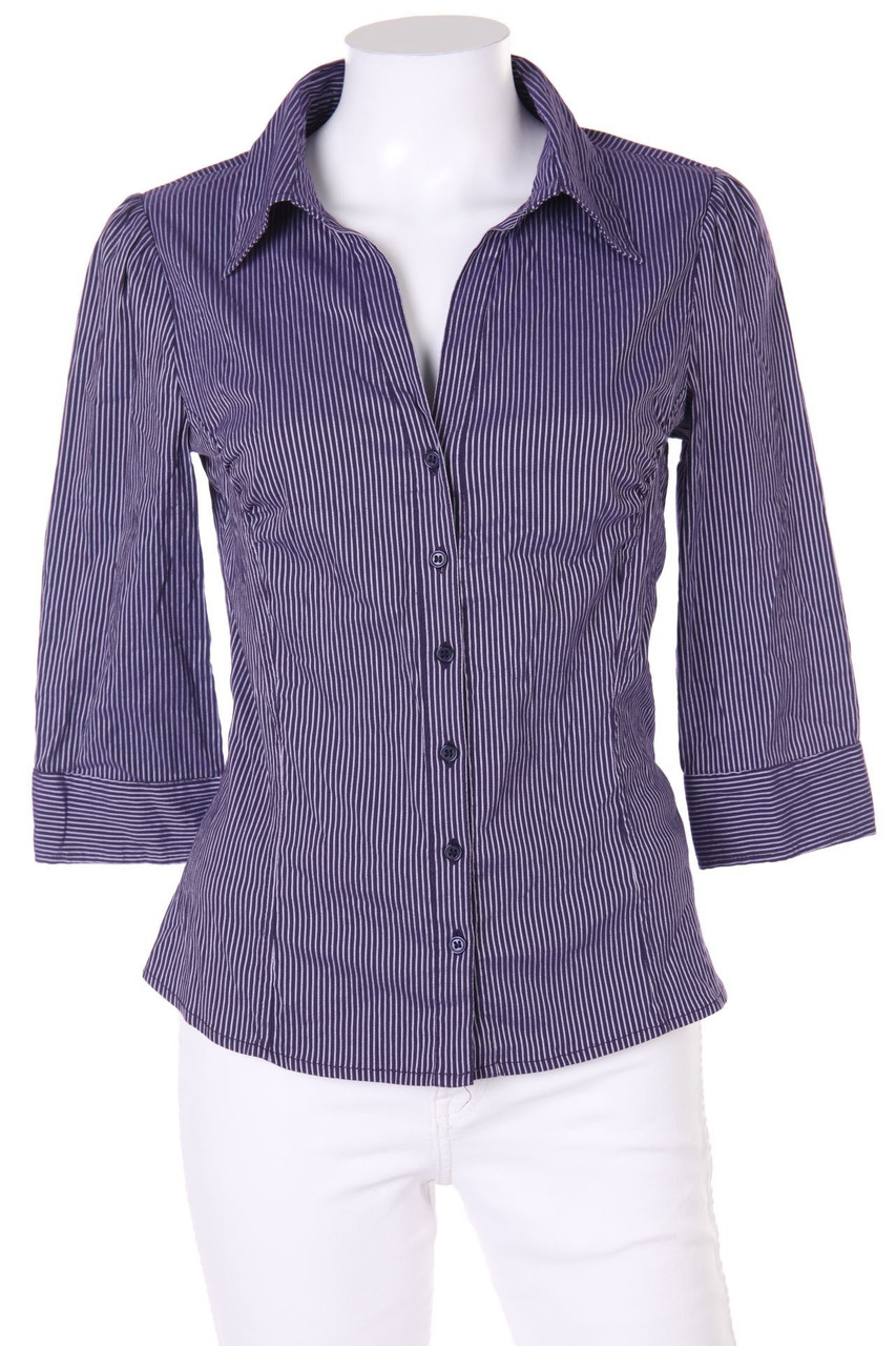 H&M - Hemd-Bluse mit 3/4-Ärmel mit Streifen - D 36