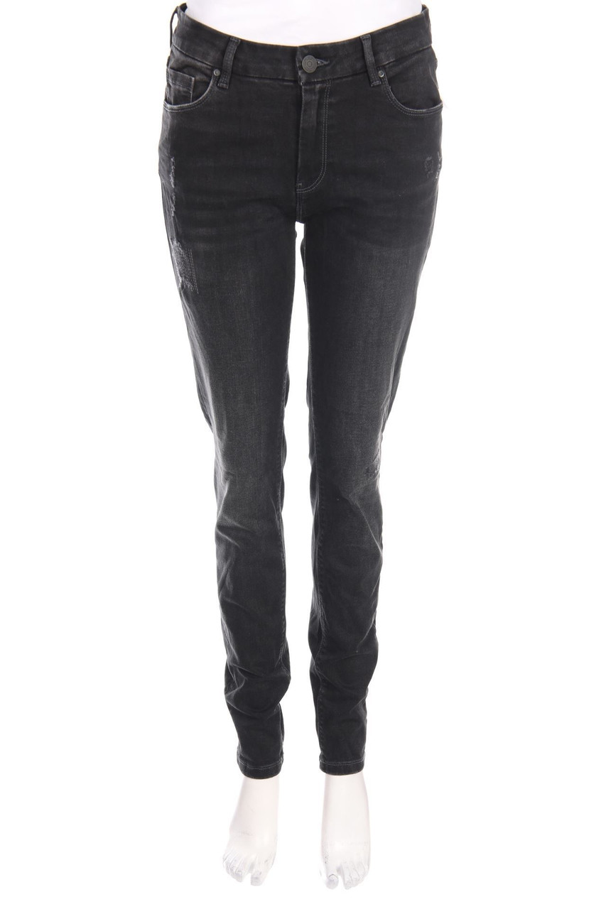 MOS MOSH - Used Look Skinny-Jeans mit Logo-Patch - W29