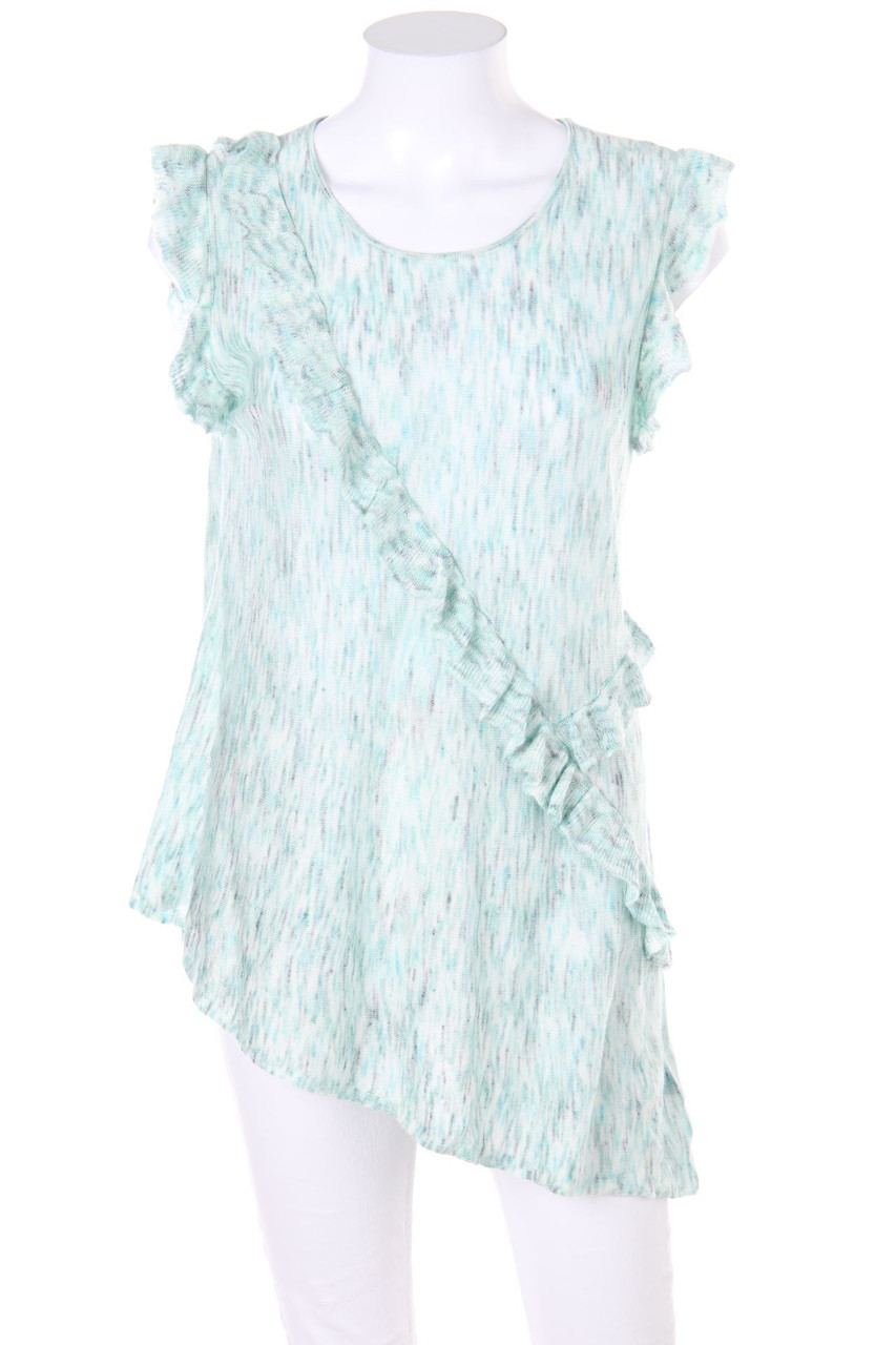 Marled - Top aus Leinen-Mix mit Volants - L