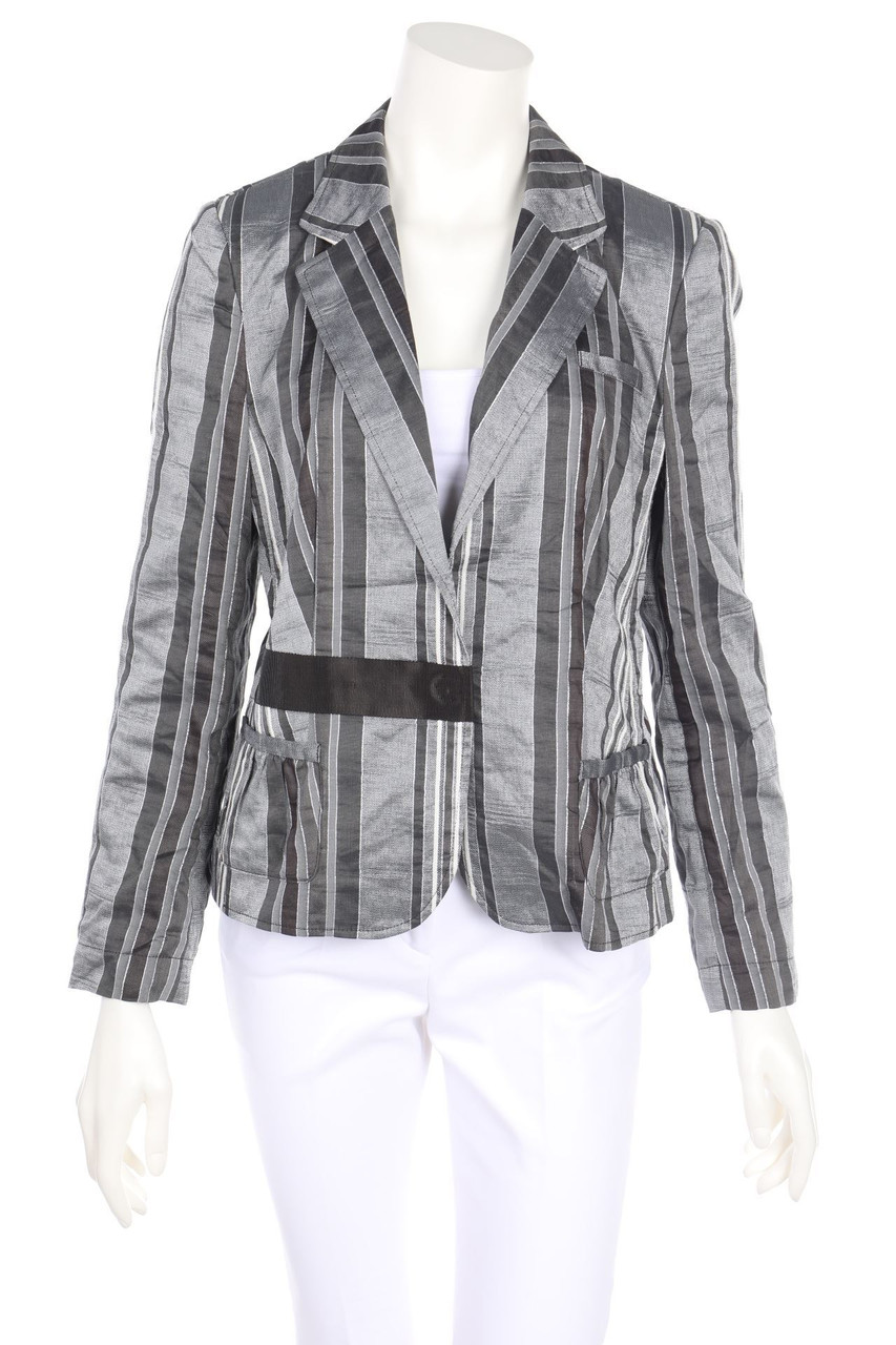 BLACKY DRESS BERLIN - Streifen-Blazer mit Metallic-Effekt - D 40