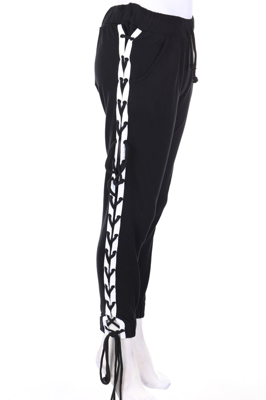 VIADELLEROSE - Two Tone-Jogger-Hose mit Schnürung - S