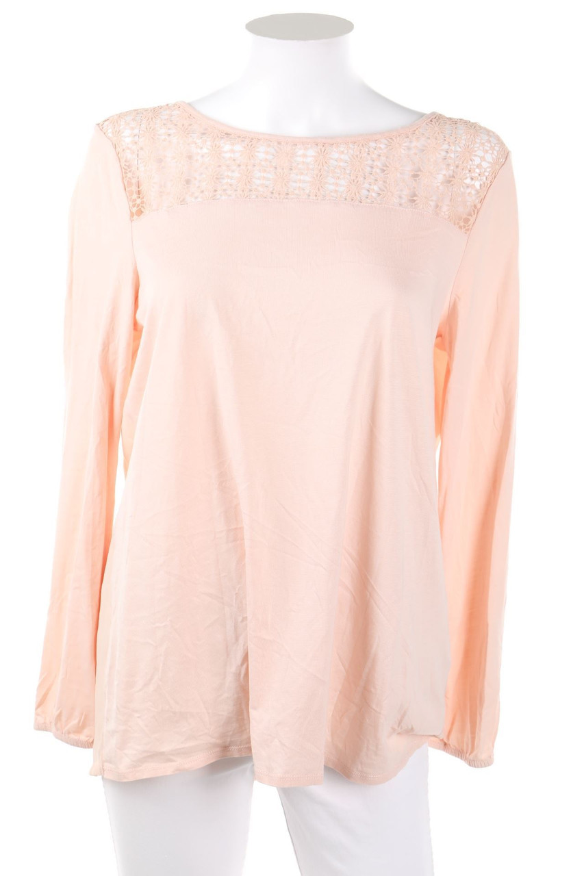 ESPRIT - Bluse mit Häkelspitze - L