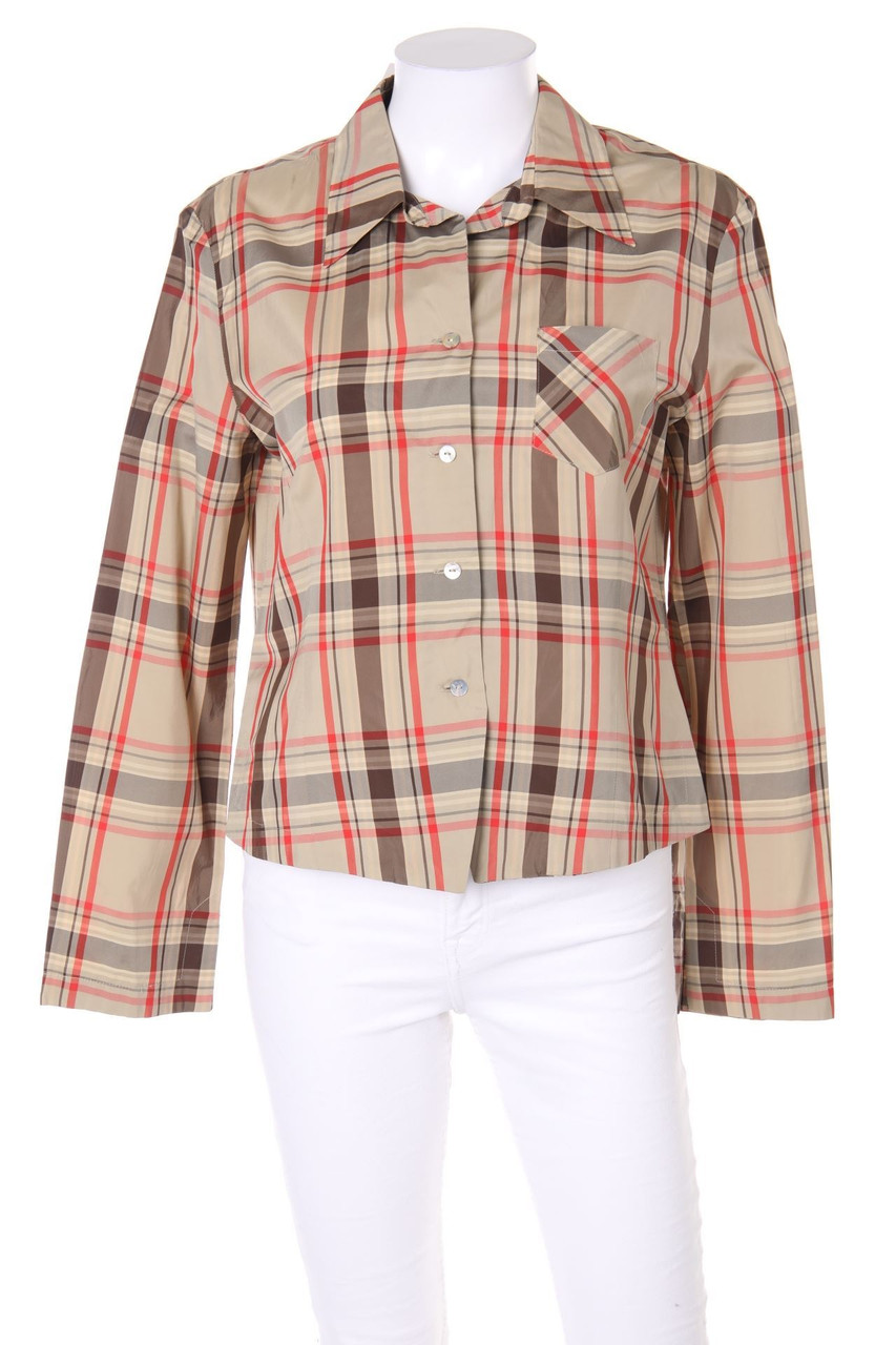 ouí - Hemd-Bluse mit Karo-Muster - D 38