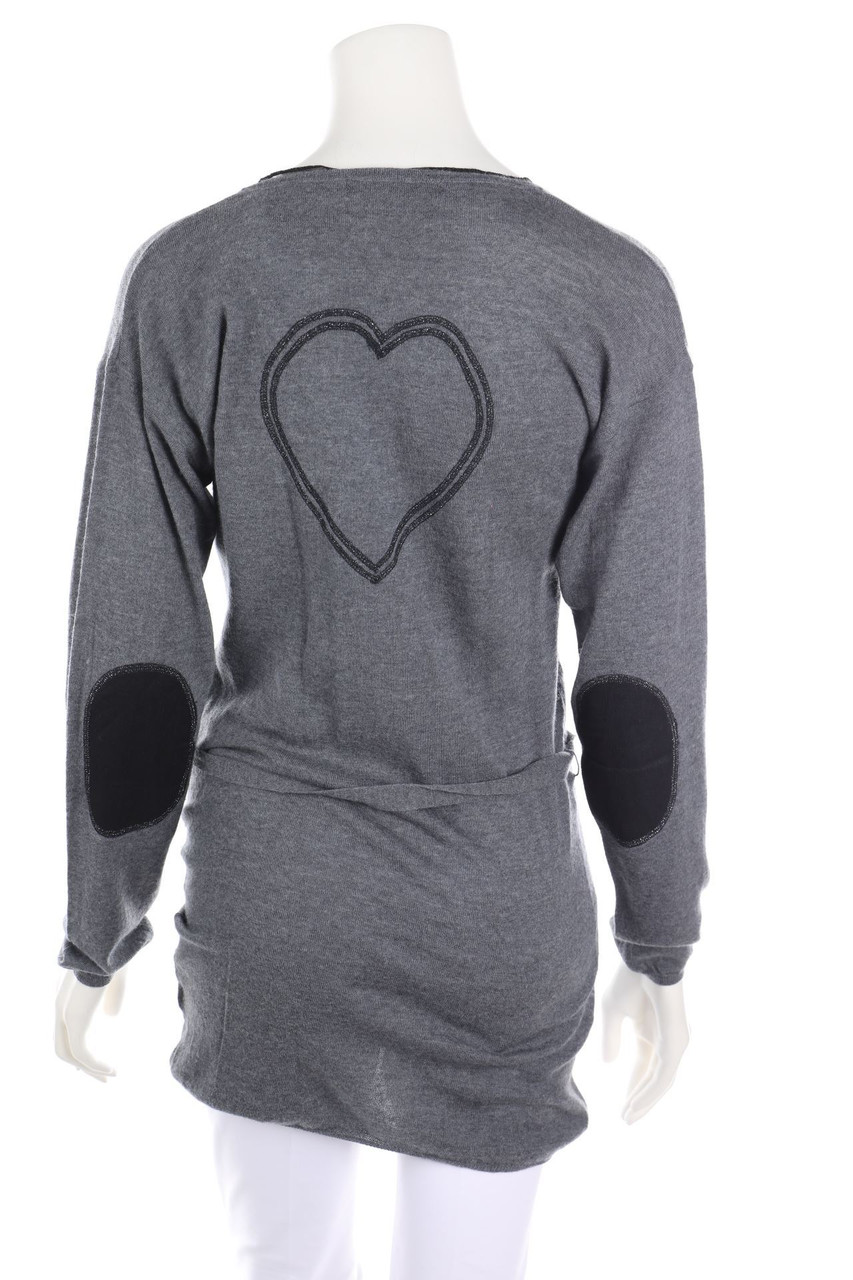 DUNE BY DUNE - Strick-Pullover aus Merino-Wolle mit Elbow Patches - D 38-40