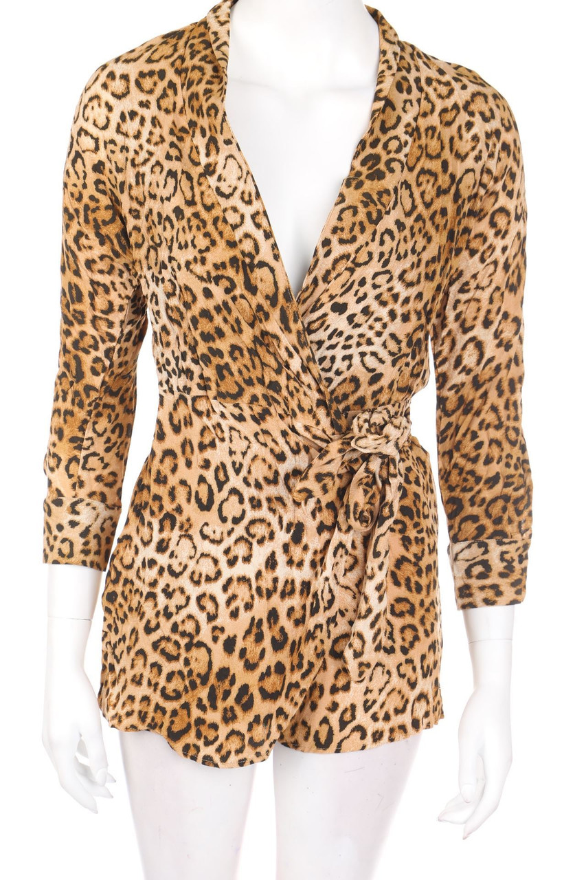 ZARA TRF - Playsuit mit Leo-Print - XS