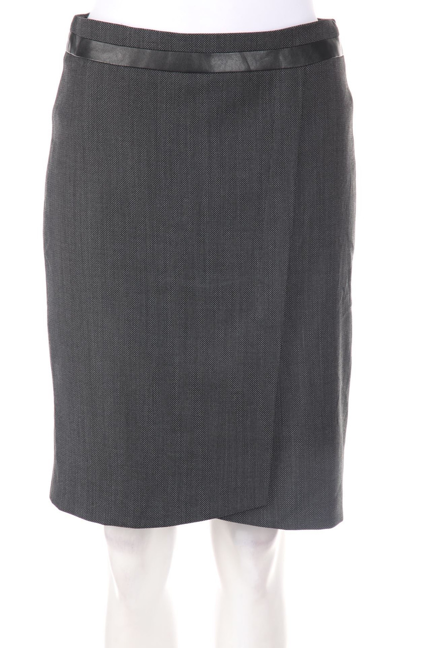 TAIFUN - Rock mit Pünktchen mit Kunstleder-Details - D 36