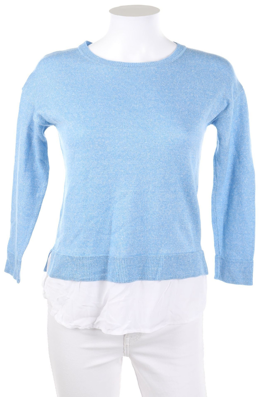 TRENERY - Strick-Pullover aus Leinen-Mix mit Wolle im Layer Look - XXS