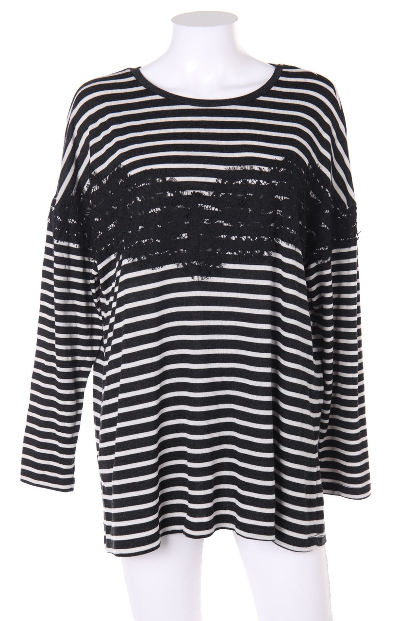 Yessica by C&A - Strick-Pullover mit Spitzen-Einsatz - L