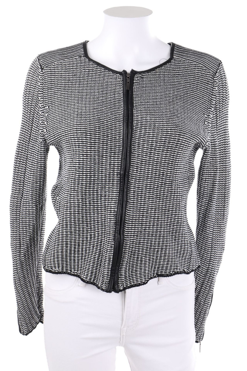 zebra - Jacke mit Kunstleder-Details - S